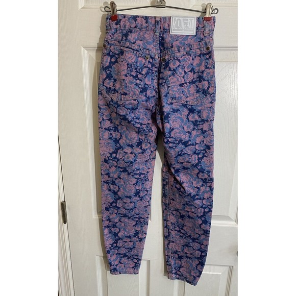 Vintage Early 80s Squeeze In Floral All Over Print Women’s Jeans Size 3 - Picture 9 of 16